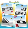 HappyBalls Cowboy Smiley Car Antenna Topper / Auto Dashboard Accessory 